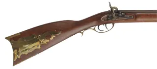 Pennsylvania Rifle,
.50 caliber, 41-1/2" barrel,
percussion, walnut, brass trim,
used, by Davide Pedersoli